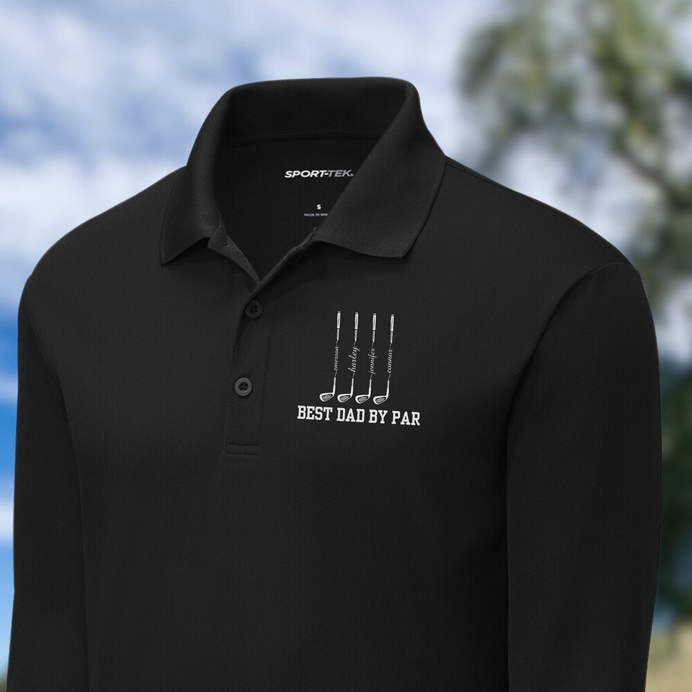 Men'S Personalized Long Sleeve Golf Polo, Custom Polo Shirt, Lightweight Sport Polo, Men'S Golf Polo, Golf Gifts For Men, Gift For Husband Livingtee