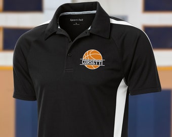 Polo de basket-ball personnalisé pour homme, polo personnalisé, polo de sport léger, polo de basket-ball pour homme, cadeau entraîneur de basket-ball, cadeau équipe de Bball