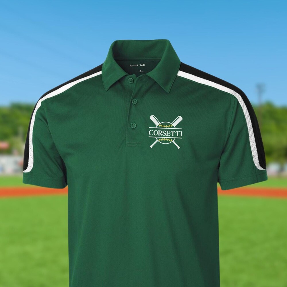 Men'S Personalized Softball Polo, Custom Polo Shirt, Lightweight Sport Polo, Softball Team Polo, Softball Coach Gift, Varsity Softball Polo Teeplaza Design