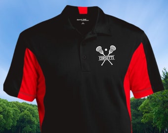 Men's Custom Lacrosse Polo, Personalized Lacrosse Polo, Men's Lacrosse Polo, Lacrosse Coach Gift, Lacrosse Team Gift, Men's Lacrosse Shirt