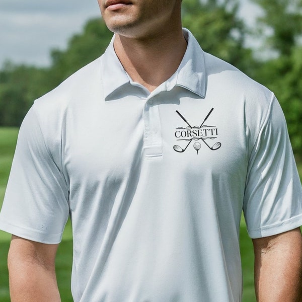 Custom Monogrammed Golf Polo, Personalized Golf Polo, Customized Polo for Golfer, Great Gift for Dad, Father, Golf Gift for Men, Golf Shirt