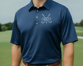 Custom Monogrammed Golf Polo, Personalized Golf Polo, Customized Polo for Golfer, Great Gift for Dad, Father, Golf Gift for Men, Golf Shirt