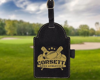 Personalisierter Golftaschenanhänger, lasergravierter individueller Taschenanhänger, Golfclub-Taschenanhänger, Golfgeschenke für Männer, individuelles Logo-Tag, Taschenanhänger als Geschäftsgeschenk