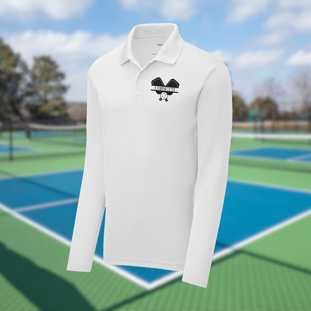 Shirtless Style Men'S Personalized Long Sleeve Pickleball Polo, Custom Polo Shirt, Lightweight Sport Polo, Men'S Pickleball Polo, Pickleball Team Gift