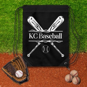 Kundenspezifische Baseballtasche, personalisierte Kordelzug-Baseballtasche, leichte Baseballtasche, Geschenk für Baseballspieler, Baseballtrainer Geschenk