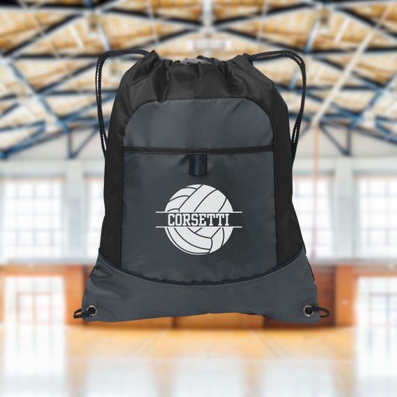 Personalized Volleyball Backpack, Custom Volleyball Cinch Pack