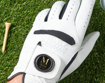 Aangepaste golfhandschoen met monogram balmarkering, gepersonaliseerd golfcadeau, golfcadeau heren, cadeau voor getuige, voorstel stalknecht, cadeau voor bruiloft