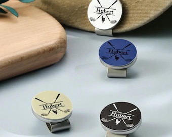 Custom Ball Marker with Hat Clip, Personalized Hat Clip with Magnetic Ball Marker, Custom Monogram Ball Marker, Personalized Golf Gift