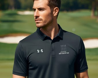 Under Armour personalisiertes Golfpolo, benutzerdefiniertes Poloshirt für Männer, Golf-Shirt, Golfgeschenke für Männer, Herren-Golfpolo, Geschenk für Papa, Geschenk für Ehemann