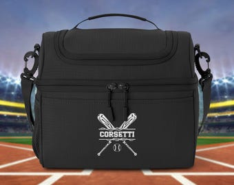 Custom Embroidered Baseball Cooler, Personalized Softball Drink Bag, Men's Baseball Gift, Coach Gift, Team Gift, Softball Team Gift