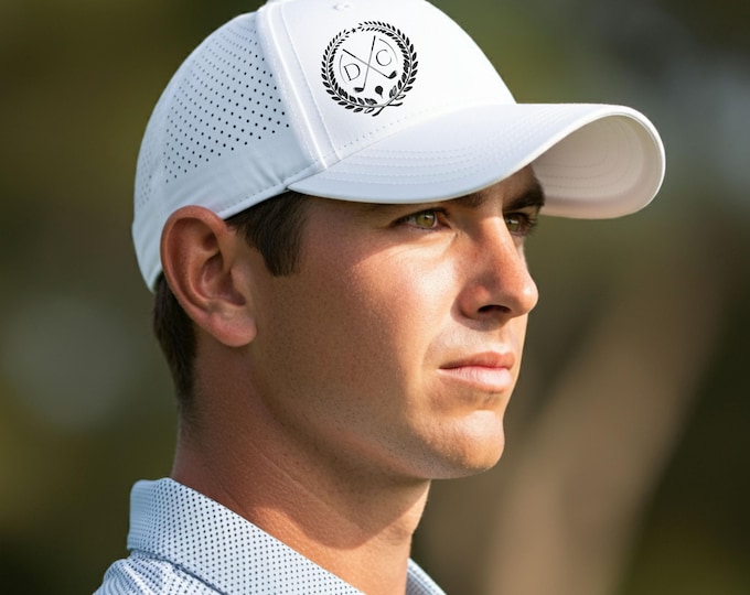 Personalized Perforated Golf Hat, Custom Golf Cap, Custom Baseball Hat, Sport Hat, Golf Gifts for Men, Gift for Dad, Gift for Husband, Papa