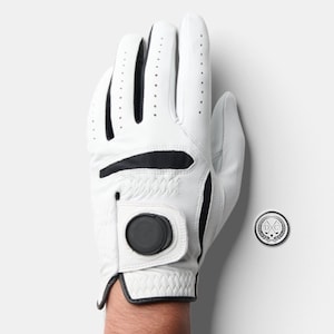 Aangepaste golfhandschoen met monogram balmarkering, gepersonaliseerd golfcadeau, golfcadeau heren, cadeau voor golfer, cadeau voor echtgenoot, cadeau idee golfliefhebber afbeelding 4