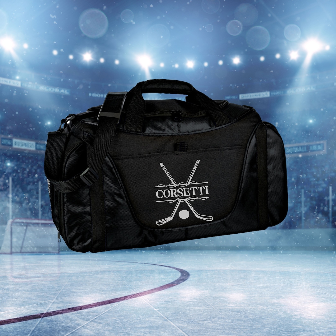 Personalized Hockey Duffel Bag, Custom Sport Duffle Bag, Monogram