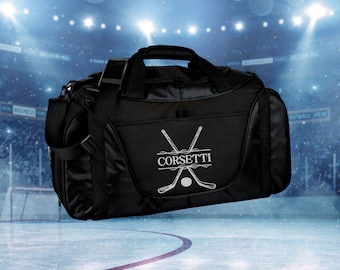 Sac de sport personnalisé, sac de sport personnalisé, sac de voyage monogramme, sac à bandoulière de sport, cadeau pour entraîneur de hockey, sac de joueur de hockey