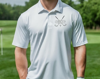 Custom Monogrammed Golf Polo, Personalized Golf Polo, Customized Polo for Golfer, Great Gift for Dad, Father, Golf Gift for Men, Golf Shirt