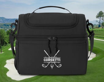 Custom Embroidered Golf Cooler Cooler, Personalized Golf Drink Bag, Golf Gifts for Him, Golf Accessories, Father's Day Gift, Gift for Dad