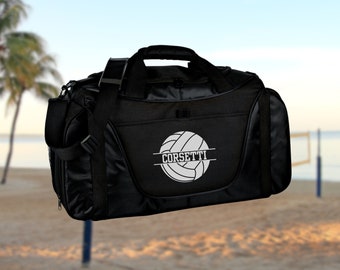 Personalized Volleyball Duffel Bag, Custom Sport Bag, Monogram Travel Bag, Athletic Shoulder Bag, Volleyball Coach Gift, Equipment Bag