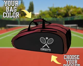 Personalisierte Tennistasche, benutzerdefinierte Tennisschlägertasche, Monogramm-Tennisschlägerhalter, Geschenk für Mann, Geschenk für Frau, Tennis-Weihnachtsgeschenk