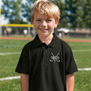 Personalized Youth Golf Polo, Kids Custom Golf Polo, Monogram Sport Polo, Boys Golf Gift, Golf Shirt, Moisture Wicking, Gift for Son, Child