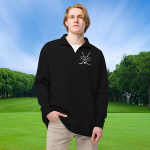 Personalisierte Fleece Hockeyschläger, Quarter-Zip Pullover, Personalisiertes Eishockey Geschenk, Geschenk für Mann, Eishockey Geschenk für Männer, Weihnachten Bild 6