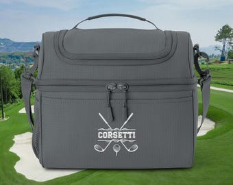 Custom Embroidered Golf Cooler Cooler, Personalized Golf Drink Bag, Golf Gifts for Him, Golf Accessories, Father's Day Gift, Gift for Dad