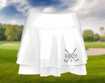 Falda pantalón de golf personalizada para mujer, falda deportiva personalizada, licra Dry Fit, pantalones cortos de golf para mujer, falda de golf para mujer, regalo para entrenador de golf, club