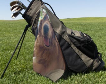 Custom Golf Towel, Golf Bag Towel, Dog Golf Towel, Dog Dad Gift, Dog Mom Gift, Gift for Dog Parent, Xmas Golf Dog Gift, Golf Gift for Men