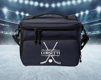 Personalized Hockey Cooler, 18 Pack Cooler, Custom Hockey Cooler, Hockey Coach Gift, Hockey Player Gift, Hockey Team Gift, Father's Day Gift