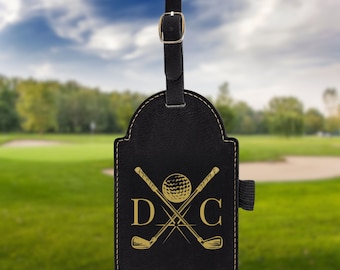 Personalized golf Bag Tag, Laser Engraved Custom Bag Tag, Golf Club Bag Tag, Golf Gifts for Men, Golf Tournament Gift, Golf Accessories