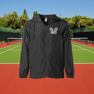 Men's Lightweight Tennis Jacket, Personalized Monogram Tennis Windbreaker, Custom Raincoat, Tennis Coach Gift, Tennis Team Gift, Tennis Gift