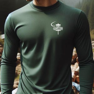 Custom Long Sleeve Disc Golf Shirt, Personalized Disc Golf Tshirt, Dry Fit Customized Tee, Gift for Disc Golfer, Disc Golf Gift for Men