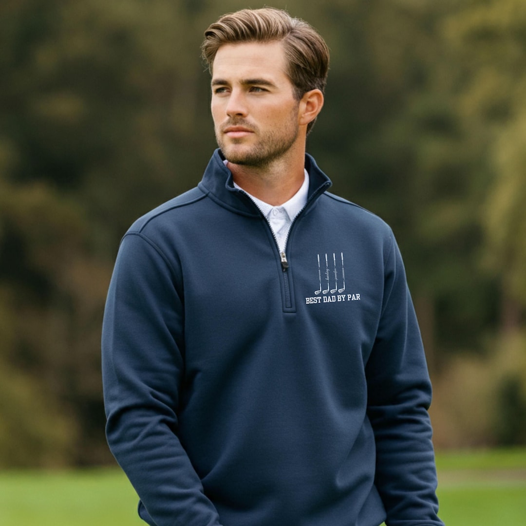 Personalized Fleece Golf Quarter-zip, Quarter Zip Pullover Sweater