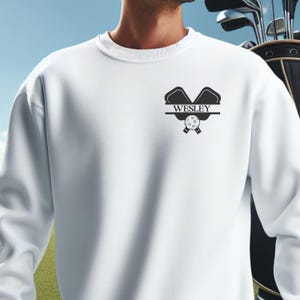 Custom Pickleball Sweatshirt, Personalized Pickleball Sweater, Sport Pullover Sweatshirt, Pickleball Gift, Gift for Dad, Gift for Husband image 3
