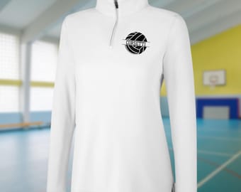 Custom Monogrammed Volleyball Quarter Zip, Personalized Sweater, Volleyball Team Shirt, Volleyball Sweatshirt, Volleyball Coach Gift, Warmup
