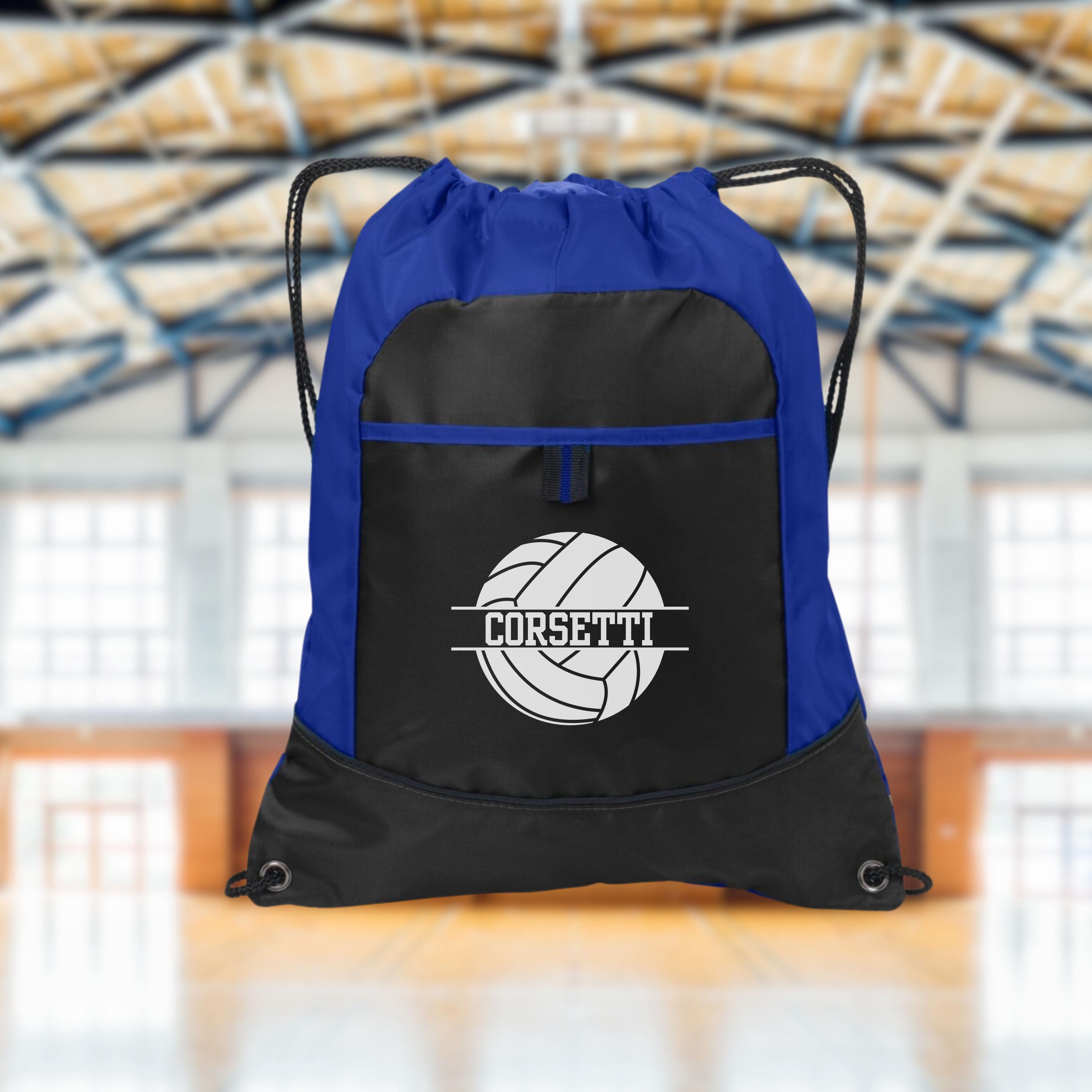 Kenz Laurenz Volleyball Drawstring Bag - Cinch Sack Sports Backpack