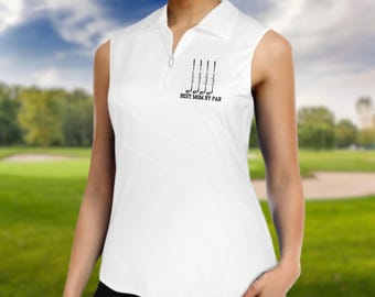 Women's Custom Golf Polo, Sleeveless Golf Polo, Women's Golf Gift, Ladies Golf Polo, Gift for Wife, Gift for Mom, Golf Logo Polo, Golf Gift