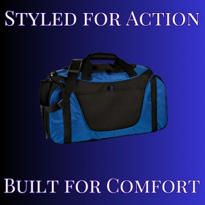 Personalized Hockey Duffel Bag, Custom Sport Duffle Bag, Monogram Travel Bag, Athletic Shoulder Bag, Hockey Coach Gift, Hockey Player Bag image 5