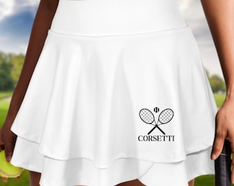 Falda pantalón de tenis personalizada para mujer, falda deportiva personalizada, licra Dry Fit, pantalones cortos de tenis para mujer, falda de tenis para mujer, regalo de tenis