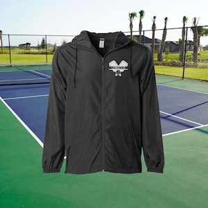 Veste de pickleball légère pour homme, coupe-vent de pickleball monogramme personnalisé, imperméable personnalisé, cadeau d'entraîneur de pickleball, cadeau de pickleball