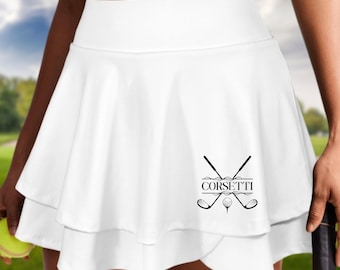 Falda pantalón de golf personalizada para mujer, falda deportiva personalizada, licra Dry Fit, pantalones cortos de golf para mujer, falda de golf para mujer, regalo para entrenador de golf, club