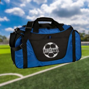 Personalized Soccer Duffel Bag, Custom Sport Bag, Monogram Travel Bag, Athletic Shoulder Bag, Soccer Coach Gift, Soccer Player Bag, Team Bag