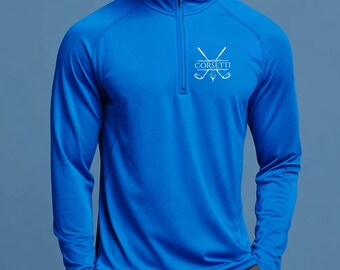 Donald Ross Teal Quarter-zip Performance Pullover Large Golf