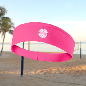 Faixa de cabeça personalizada para vôlei, faixa de cabeça com monograma, presente para treinador de vôlei, presente para time de vôlei, faixa de cabeça esportiva, vôlei de praia