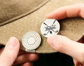 Custom Ball Marker with Hat Clip, Personalized Hat Clip with Magnetic Ball Marker, Custom Monogram Ball Marker, Personalized Golf Gift