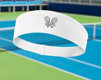 Custom Tennis Headband, Personalized Headband, Custom Image, Tennis Coach Gift, Tennis Team Gift, Sport Headband, Tennis Club, Tennis Lover
