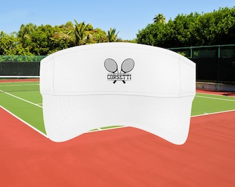 Custom Tennis Visor, Personalized Visor, Tennis Coach Gift, Tennis Gift, Custom Logo Visor, Monogram Visor, Tennis Team Gift, Tennis Lover