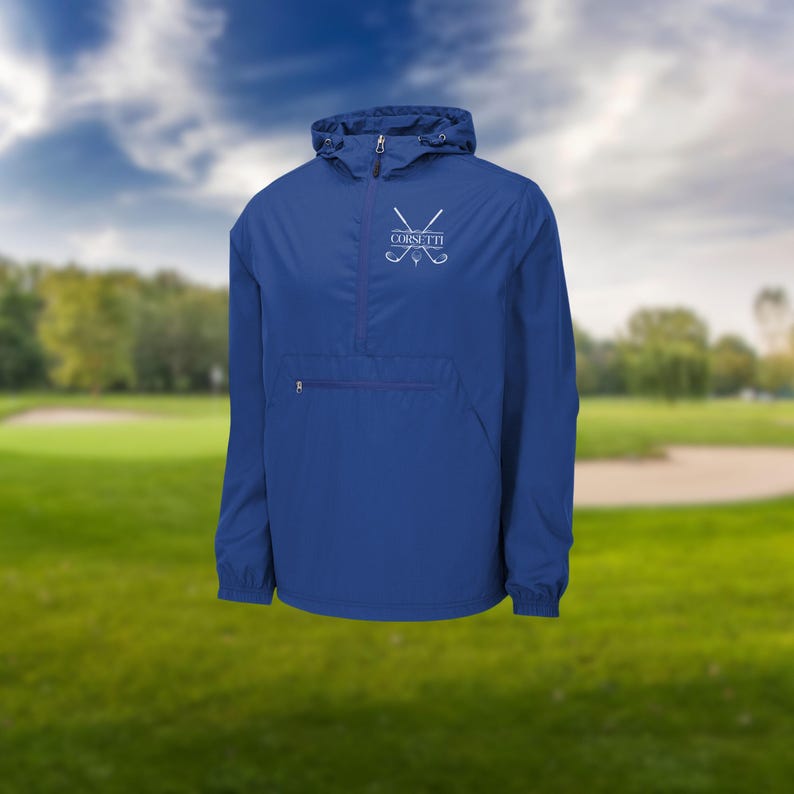 Mens Personalized Golf Jacket, Packable Anorak, Custom Sport Jacket, Golf Club Gift, Golf Coach Gift, Golf Gifts for Men, Gift for Husband image 5
