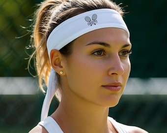 Custom Tennis Headband, Personalized Headband, Custom Image, Tennis Coach Gift, Tennis Team Gift, Sport Headband, Tennis Club, Tennis Lover