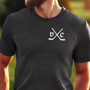 Custom Hockey Shirt, Personalized Hockey Tshirt, Customized Hockey Tee, Gift for Hockey Player, Hockey T-shirt Gift, Hockey Gift for Men
