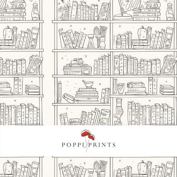 Pencil Bookshelf Etsy